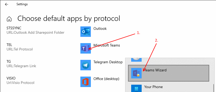 Screen shot Windows default app by protocol
